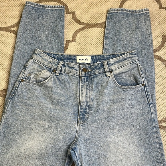 ROLLA'S Miller skinny faded vintage mid-High Rise Slim Blue Jeans size 29 - Picture 14 of 17